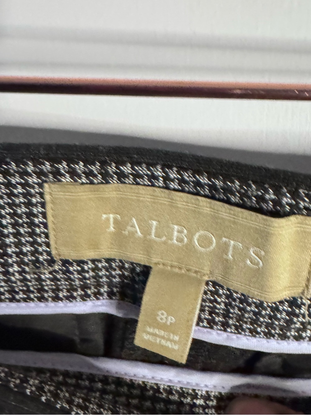 Talbots 8P Petite Charcoal Pull-On Ankle Pants Stretch Slim Career Workwear - Picture 5 of 7